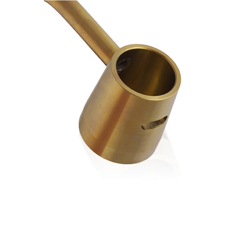 Honeybee Herb Titanium 6 in 1 Long Neck Banger Nail for Dab Rigs, Gold Variant, Angled View