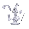 Goody Glass Drummer Boy Mini Dab Rig Kit, clear variant with quartz banger, glass cap, and dab tool