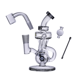 Goody Glass Drummer Boy Mini Dab Rig Kit with Quartz Banger, Carb Cap, and Dab Tool