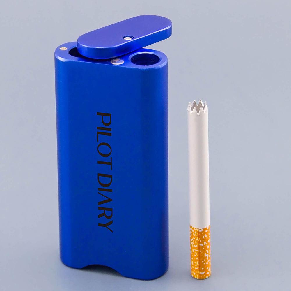 PILOT DIARY Metal Dugout One Hitter in Blue with Ceramic Bat - Front View