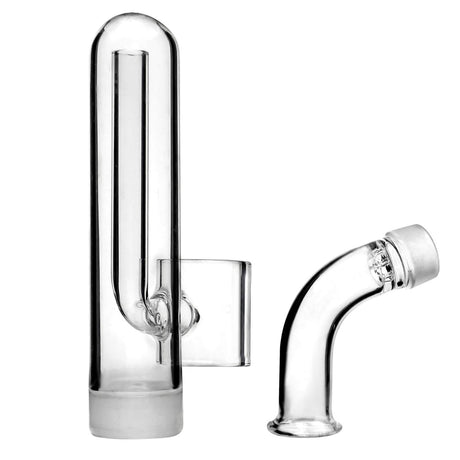 PILOT DIARY Glass Attachment for ECUBE, Clear Straight Tube Design with Bent Mouthpiece