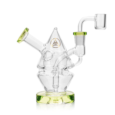 Ritual Smoke Water Bender Fab Cone Rig in Lime Green with Clear Glass - Front View