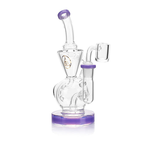Ritual Smoke Air Bender Bubble-Cycler Rig in Slime Purple, Front View on White Background