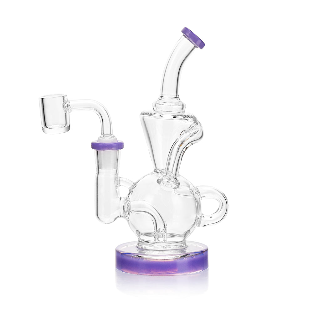 Ritual Smoke Air Bender Bubble-Cycler Concentrate Rig in Slime Purple, Front View
