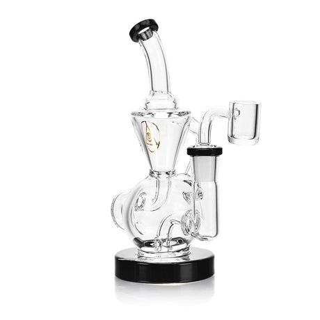 Ritual Smoke Air Bender Bubble-Cycler Concentrate Rig in Black, Front View on White Background