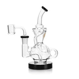 Ritual Smoke Air Bender Bubble-Cycler Rig in Black with Clear Glass, Front View