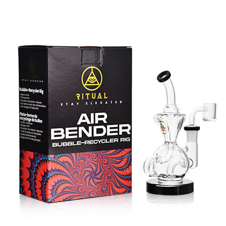 Ritual Smoke Air Bender Bubble-Cycler Concentrate Rig in Black with Packaging