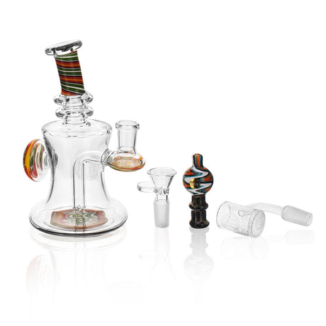 High Society Astara Wig Wag Concentrate Rig with Colorful Accents - Front View