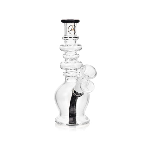 Ritual Smoke Ripper Bubbler in Black with sleek design and logo, front view on white background