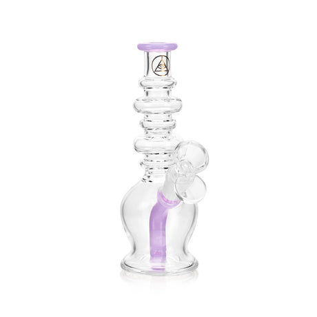 Ritual Smoke Ripper Bubbler in Slime Purple with clear glass accents, front view on white background