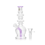 Ritual Smoke Ripper Bubbler in Slime Purple with clear glass, front view on white background