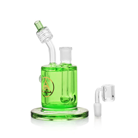 Ritual Smoke Chiller Glycerin Concentrate Rig in Green with Clear Glass Attachments