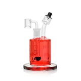 Ritual Smoke Red Chiller Glycerin Concentrate Rig with Clear Glass Bowl - Front View