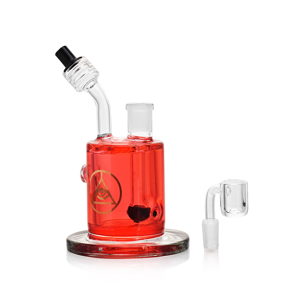 Ritual Smoke Red Chiller Glycerin Concentrate Rig with Clear Glass Attachments