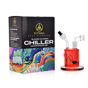 Ritual Smoke - Red Chiller Glycerin Concentrate Rig with Box - Front View
