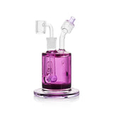 Ritual Smoke Chiller Glycerin Concentrate Rig in Purple with Clear Glass Attachments, Front View