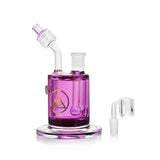 Ritual Smoke Chiller Glycerin Concentrate Rig in Purple with Bent Neck and Quartz Banger