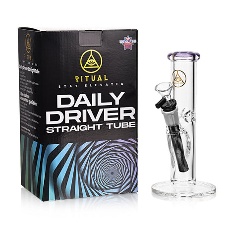 Ritual Smoke Daily Driver 8" Straight Tube with Purple Accents and Box