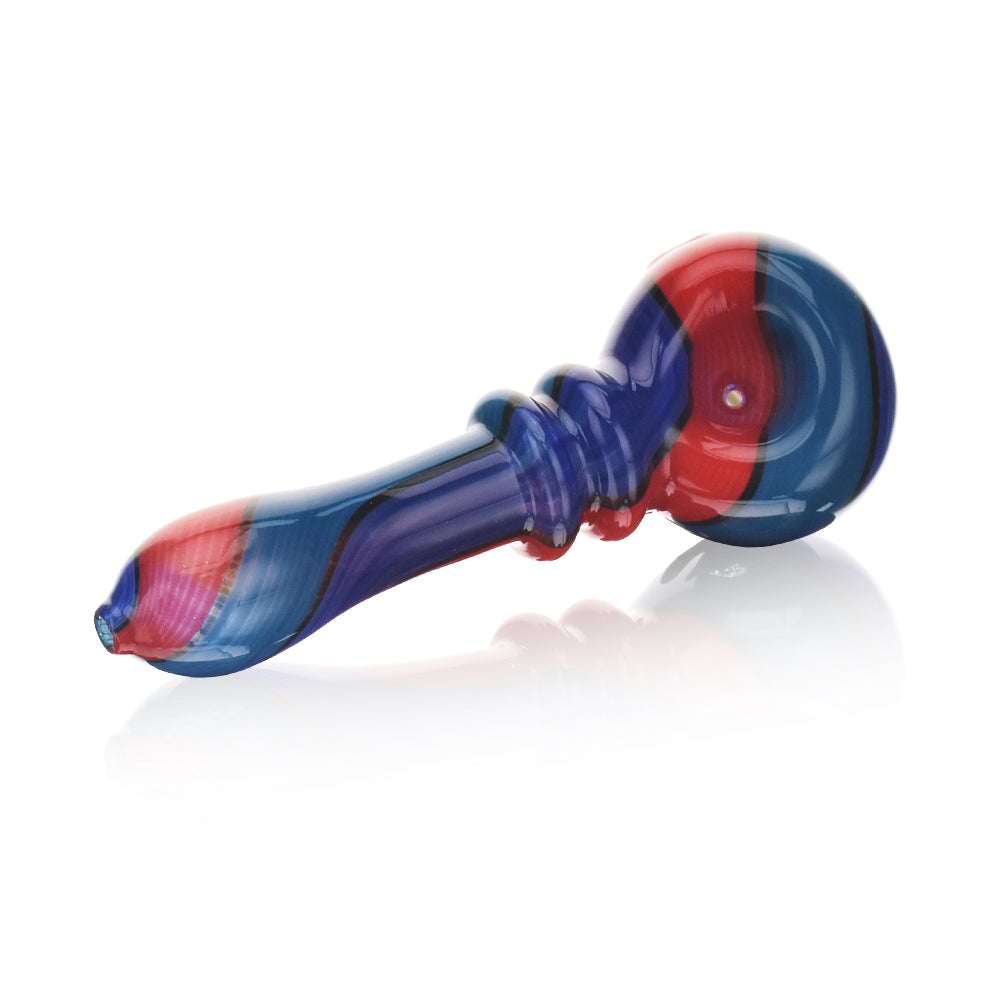 High Society Helia Wig Wag Spoon Pipe in Blurberry - Side View on White Background