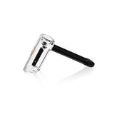 Ritual Smoke Hammer Bubbler in Black - Side View on Seamless White Background