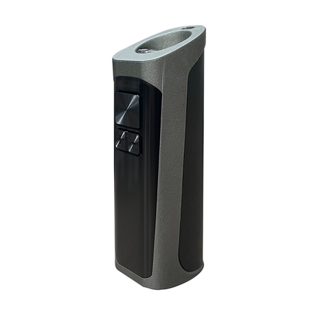 Cartisan Tac Vaporizer in Carbon - Sleek Portable Design with Button Controls - Side View