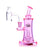 Elysian Mini Rig in Electro Pink, Portable 5.5" Dab Rig with 90 Degree Banger Hanger, Front View