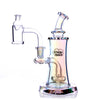 Elysian Mini Rig by The Stash Shack in Rainbow, 5.5" Borosilicate Glass Dab Rig with Banger Hanger