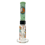 Prism FLOWER POWER BIG HONEYCOMB SINGLE STACK Bong Front View with Intricate Design