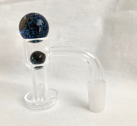 Helio Supply Galaxy Terp Slurper Set with cosmic design, side view on white background