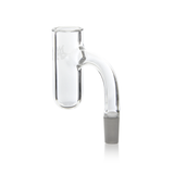 MJ Arsenal - Clear Quartz Banger with 90 Degree Joint - Side View on White Background