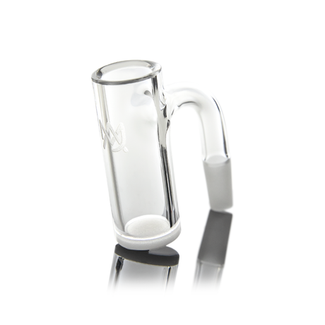 MJ Arsenal Premium Opaque Quartz Banger, 90 Degree 10mm Male Joint, Side View on White