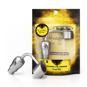 Honeybee Herb Titanium Universal Dab Nail for 10-18mm Rigs with Carb Cap, Front View