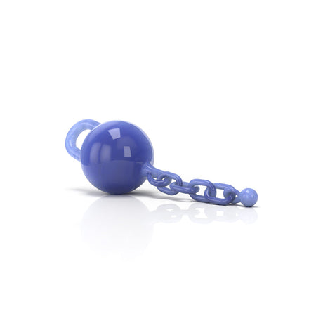 Blue Honeybee Herb Glass Terp Chain on White - Borosilicate Glass Dab Tool