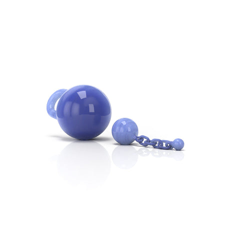 Honeybee Herb Glass Terp Chain in Blue - Borosilicate Dab Tool with Reflective Surface