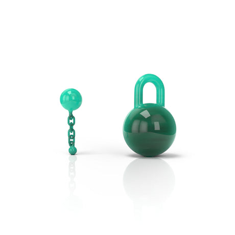 Honeybee Herb Glass Terp Chain in Green, Two Piece Dab Rig Accessory Set, Front View