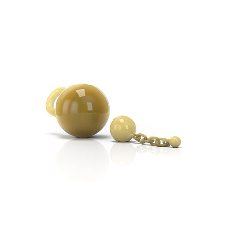 Honeybee Herb Glass Terp Chain in Yellow - Borosilicate Dab Rig Accessory
