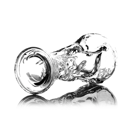 MJ Arsenal Global Cup One Hitter - Clear Glass Side View on Reflective Surface