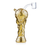 MJ Arsenal Global Cup Mini Rig with Quartz Banger - Clear Glass Front View