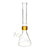 Prism CLEAR TALL BEAKER SINGLE STACK with gold detail, front view on a white background
