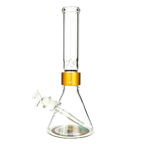 Prism HALO Desert Dream'n Beaker in Gold/Clear - Front View on White Background
