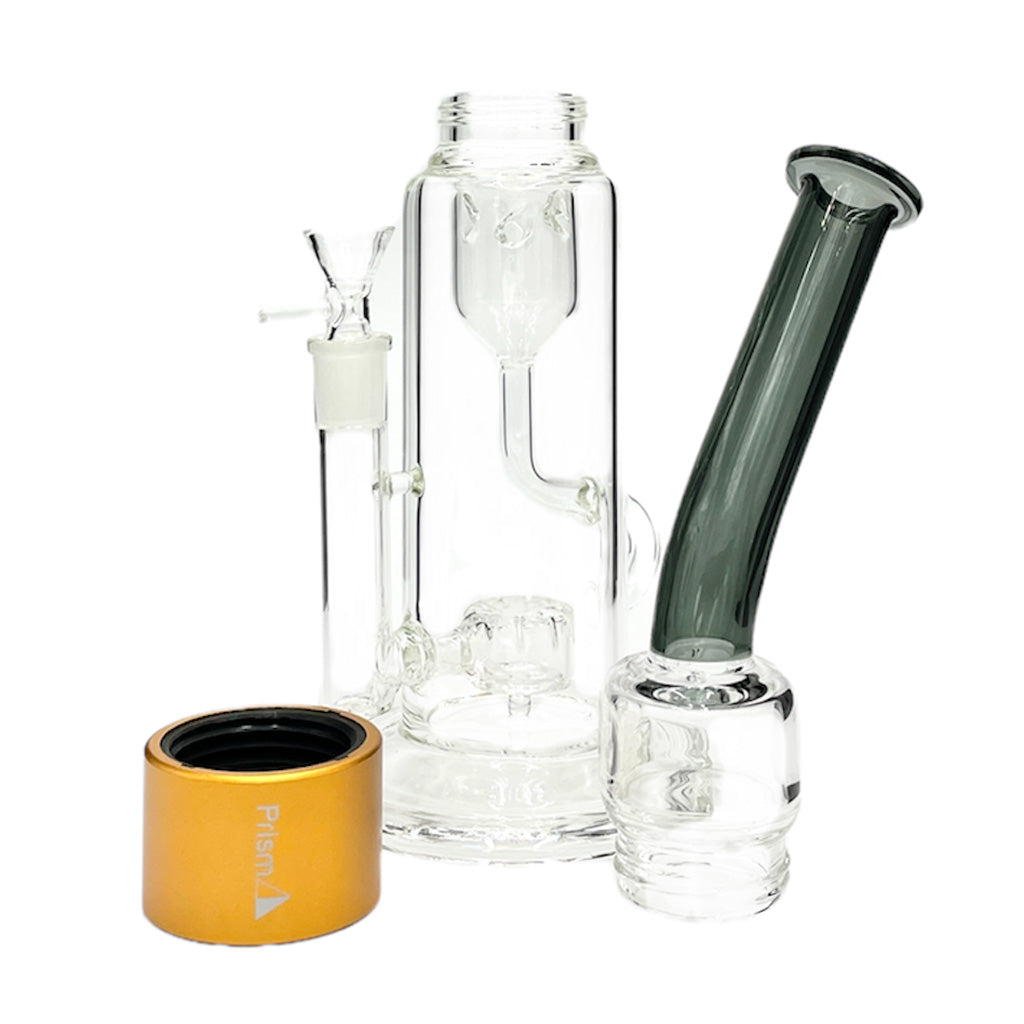 Prism KLEIN INCYCLER SINGLE STACK, Clear Glass, Front View with Accessories