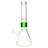 Prism CLEAR STANDARD BEAKER SINGLE STACK with green accent - Front View
