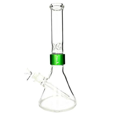 Prism CLEAR STANDARD BEAKER SINGLE STACK with green accent - Front View