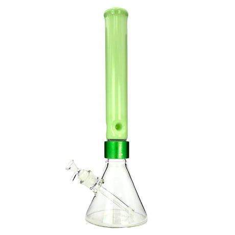 Prism HALO Tall Beaker Single Stack in Green, Front View with Clear Glass Bowl