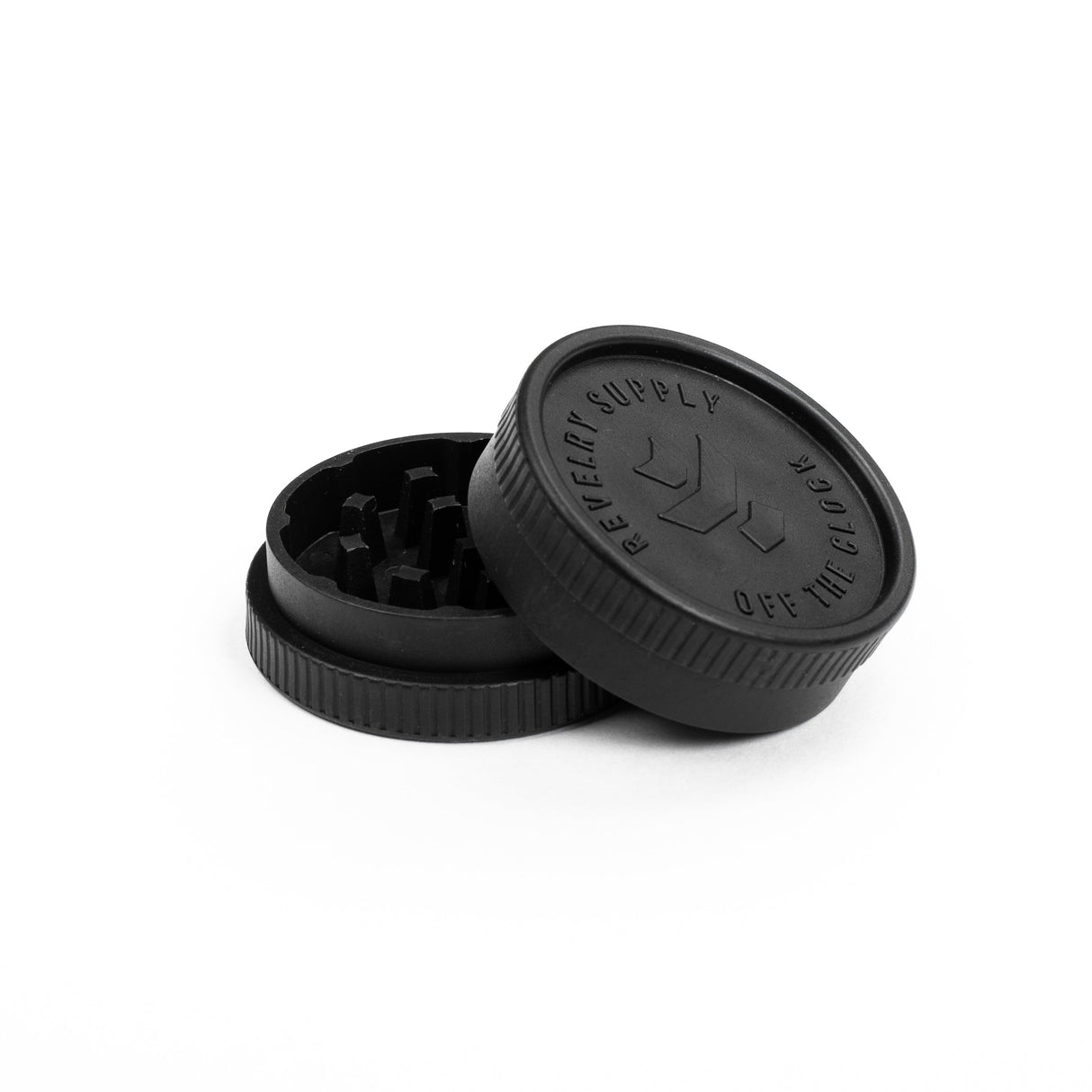 Revelry Supply The Rolling Kit - Smell Proof Black Grinder, Front View on White Background