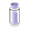 VLAB Milky Purple Glass Top for Focus V Carta, Boro Glass Bubble Generator, Front View