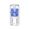 VLAB Vlex Glass Bubbler Attachment in Milky Blue - Front View for Vape Pens