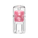 VLEX GLASS BUBBLER by VLAB, Milky Pink variant, Front View on Seamless White Background