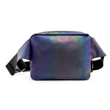 HUMAN SUCKS Reflect Fanny Pack with Iridescent Finish - Front View