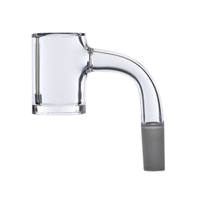 MJ Arsenal Clear Quartz Banger for Dab Rigs, Side Angle on Seamless White Background